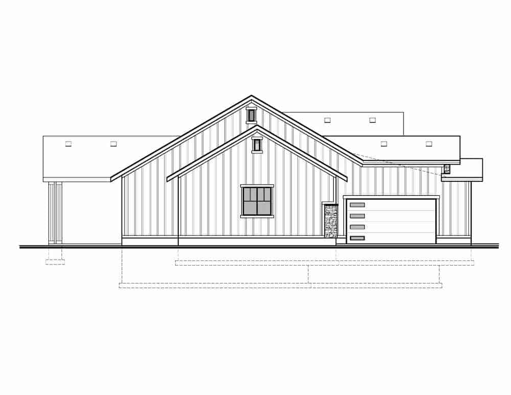 Home Plan Left Elevation of this 3-Bedroom,2755 Sq Ft Plan -208-1017