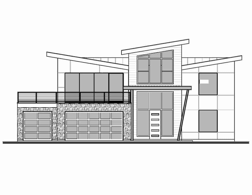 Home Plan Front Elevation of this 4-Bedroom,3526 Sq Ft Plan -208-1018