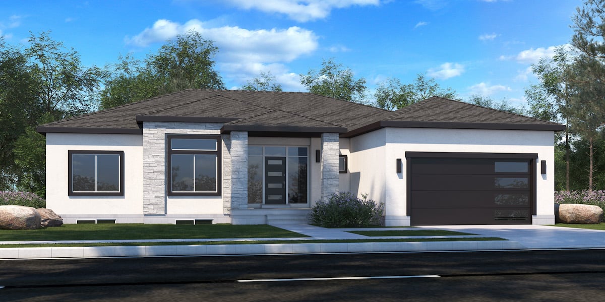 Ranch home (ThePlanCollection: Plan #208-1019)