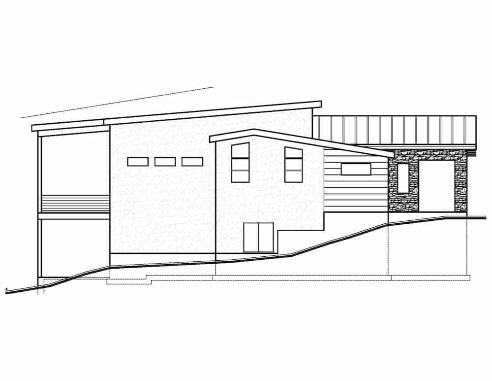 Home Plan Left Elevation of this 5-Bedroom,3641 Sq Ft Plan -208-1021