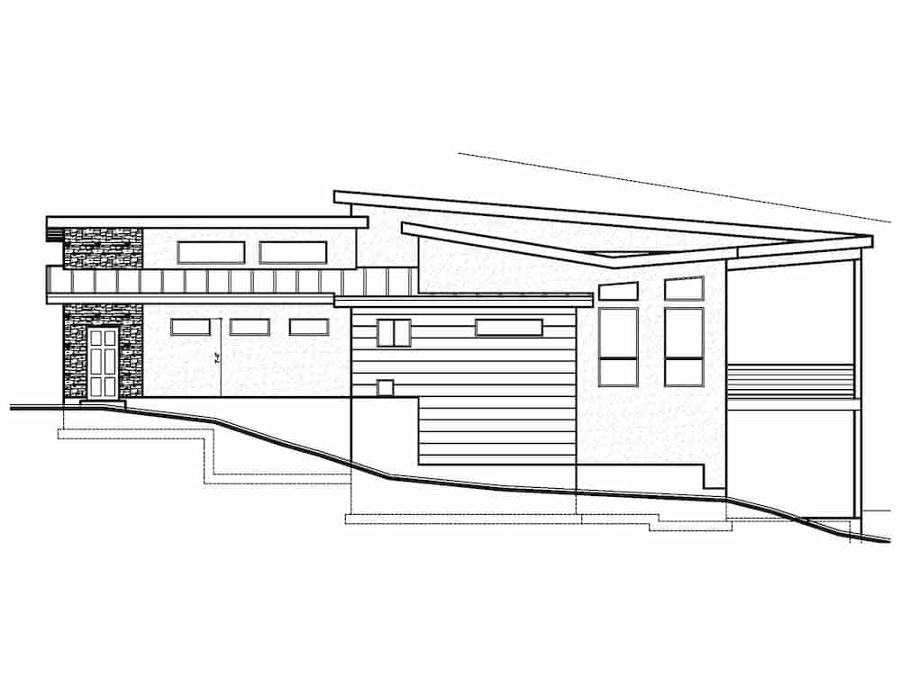 Home Plan Right Elevation of this 5-Bedroom,3641 Sq Ft Plan -208-1021