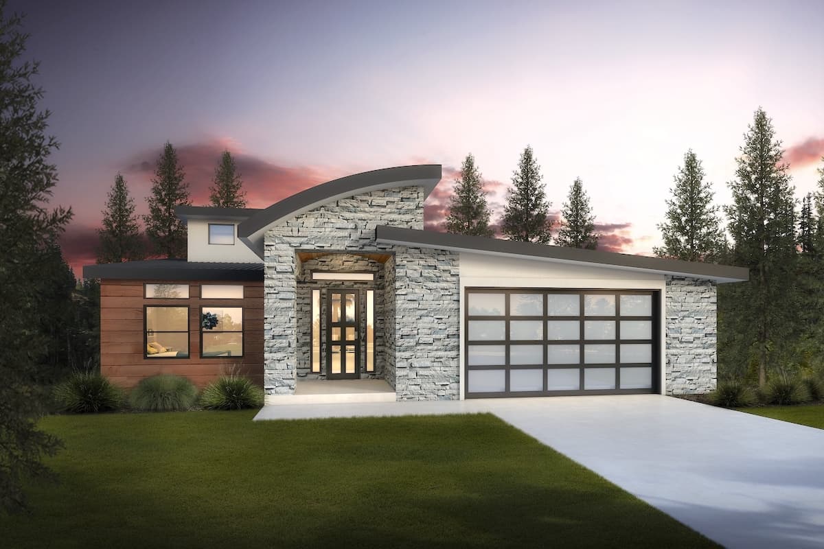Contemporary home (ThePlanCollection: Plan #208-1021)