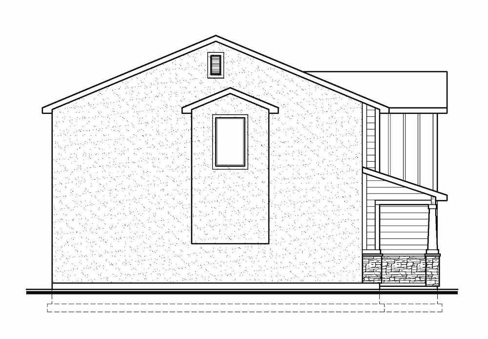 Home Plan Left Elevation of this 4-Bedroom,2651 Sq Ft Plan -208-1022