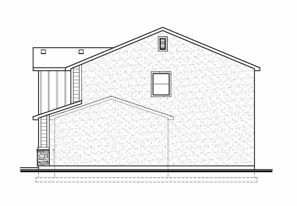 Home Plan Right Elevation of this 4-Bedroom,2651 Sq Ft Plan -208-1022