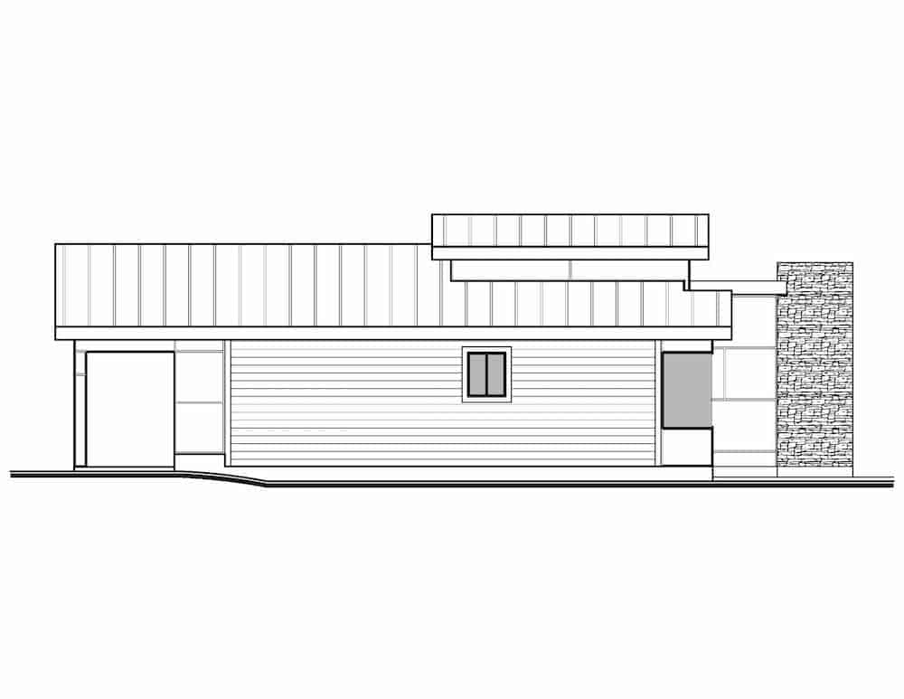Home Plan Left Elevation of this 3-Bedroom,1791 Sq Ft Plan -208-1023