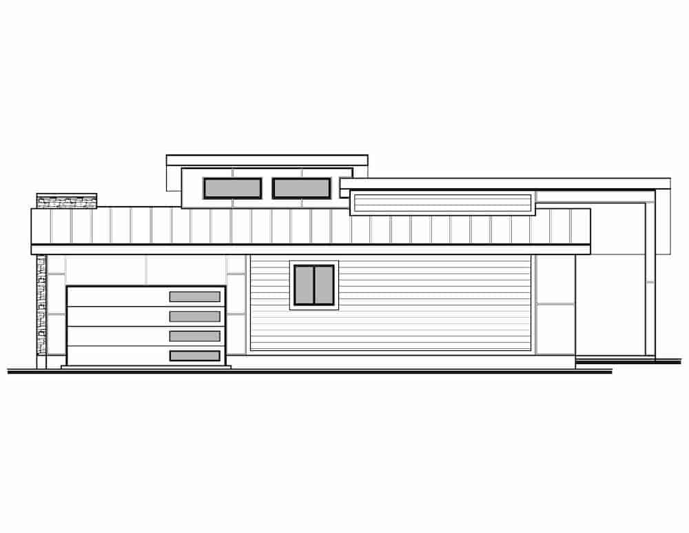 Home Plan Right Elevation of this 3-Bedroom,1791 Sq Ft Plan -208-1023