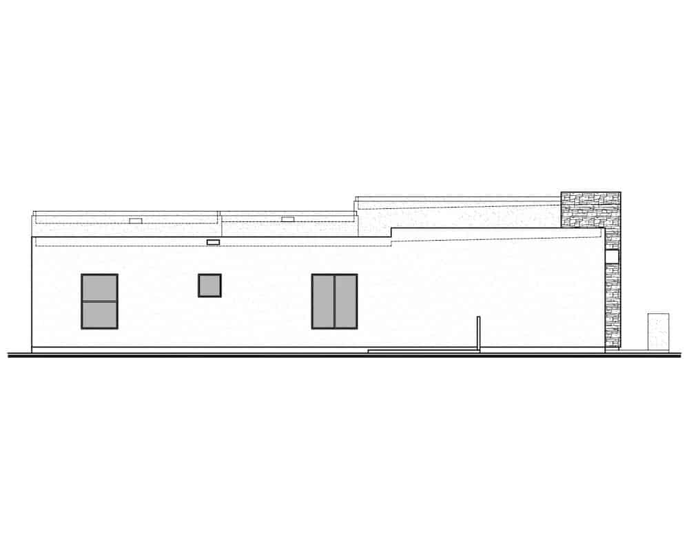 Home Plan Left Elevation of this 4-Bedroom,2621 Sq Ft Plan -208-1025