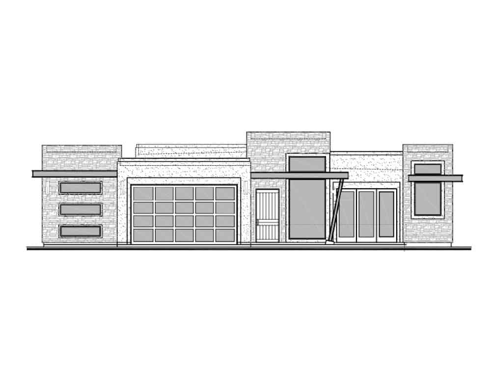 Home Plan Front Elevation of this 4-Bedroom,2517 Sq Ft Plan -208-1026