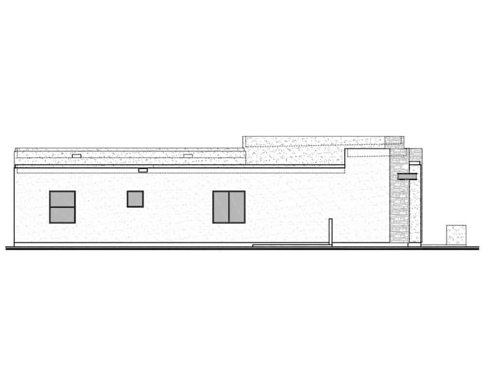Home Plan Left Elevation of this 4-Bedroom,2517 Sq Ft Plan -208-1026