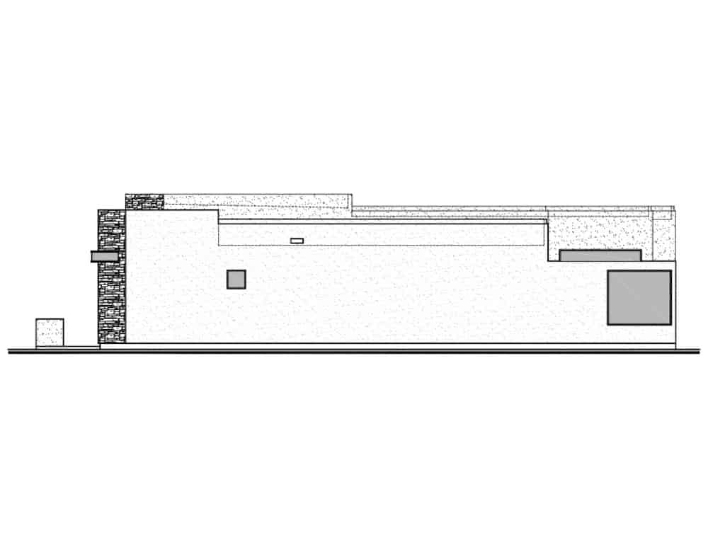 Home Plan Right Elevation of this 4-Bedroom,2517 Sq Ft Plan -208-1026