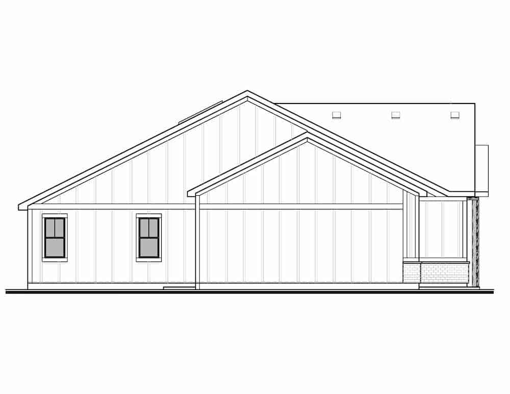 Home Plan Left Elevation of this 2-Bedroom,1638 Sq Ft Plan -208-1027