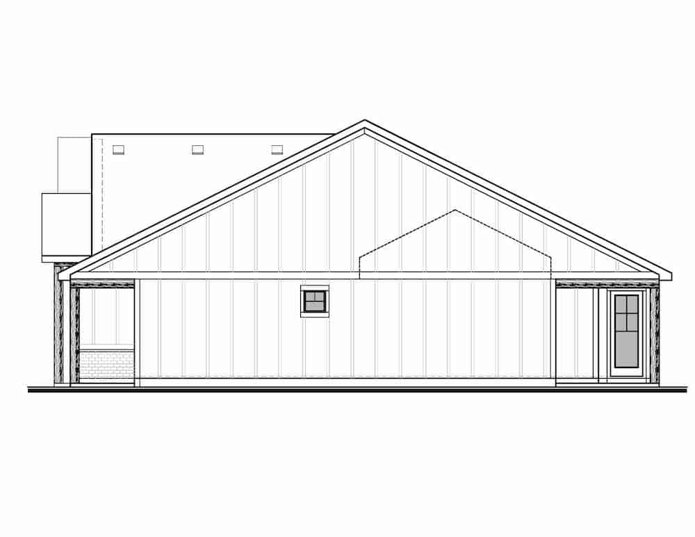 Home Plan Right Elevation of this 2-Bedroom,1638 Sq Ft Plan -208-1027