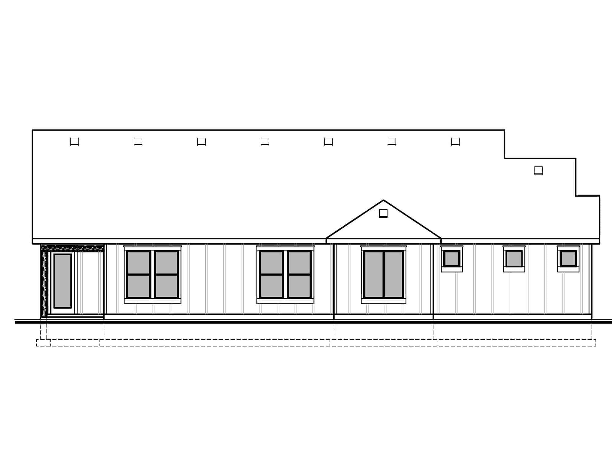 Home Plan Left Elevation of this 3-Bedroom,1892 Sq Ft Plan -208-1030