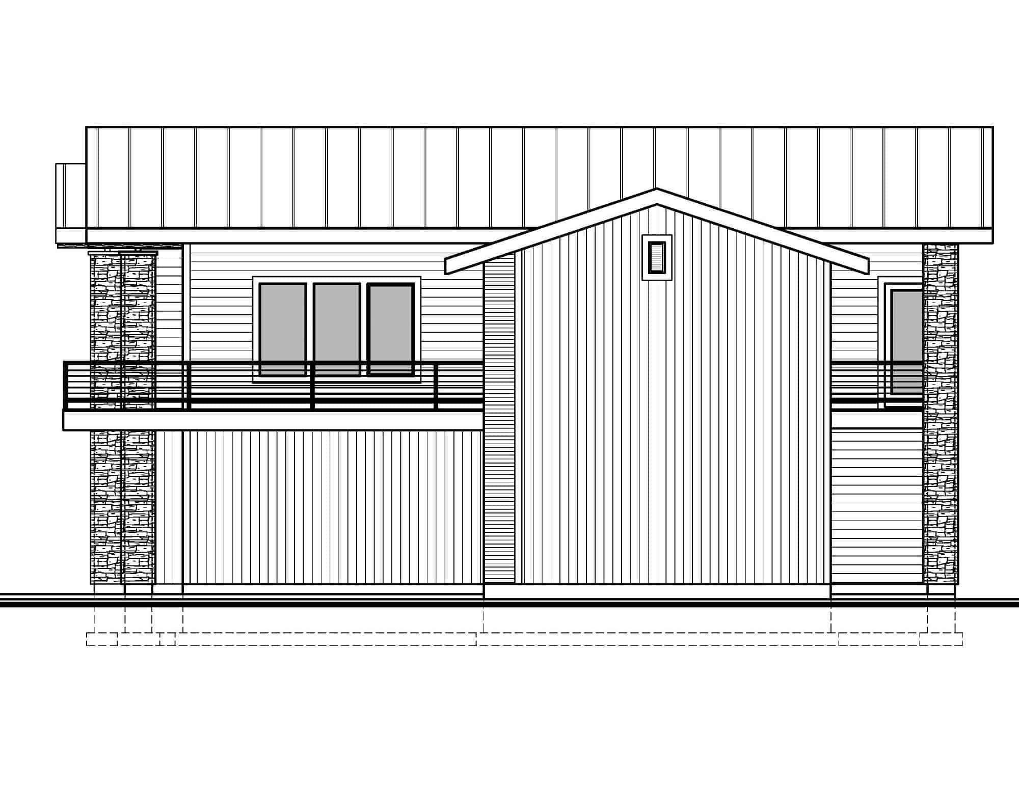 Home Plan Right Elevation of this 3-Bedroom,2858 Sq Ft Plan -208-1031