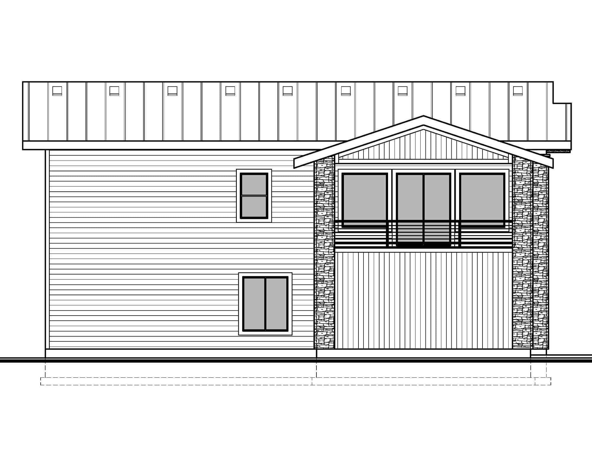 Home Plan Left Elevation of this 3-Bedroom,2858 Sq Ft Plan -208-1031