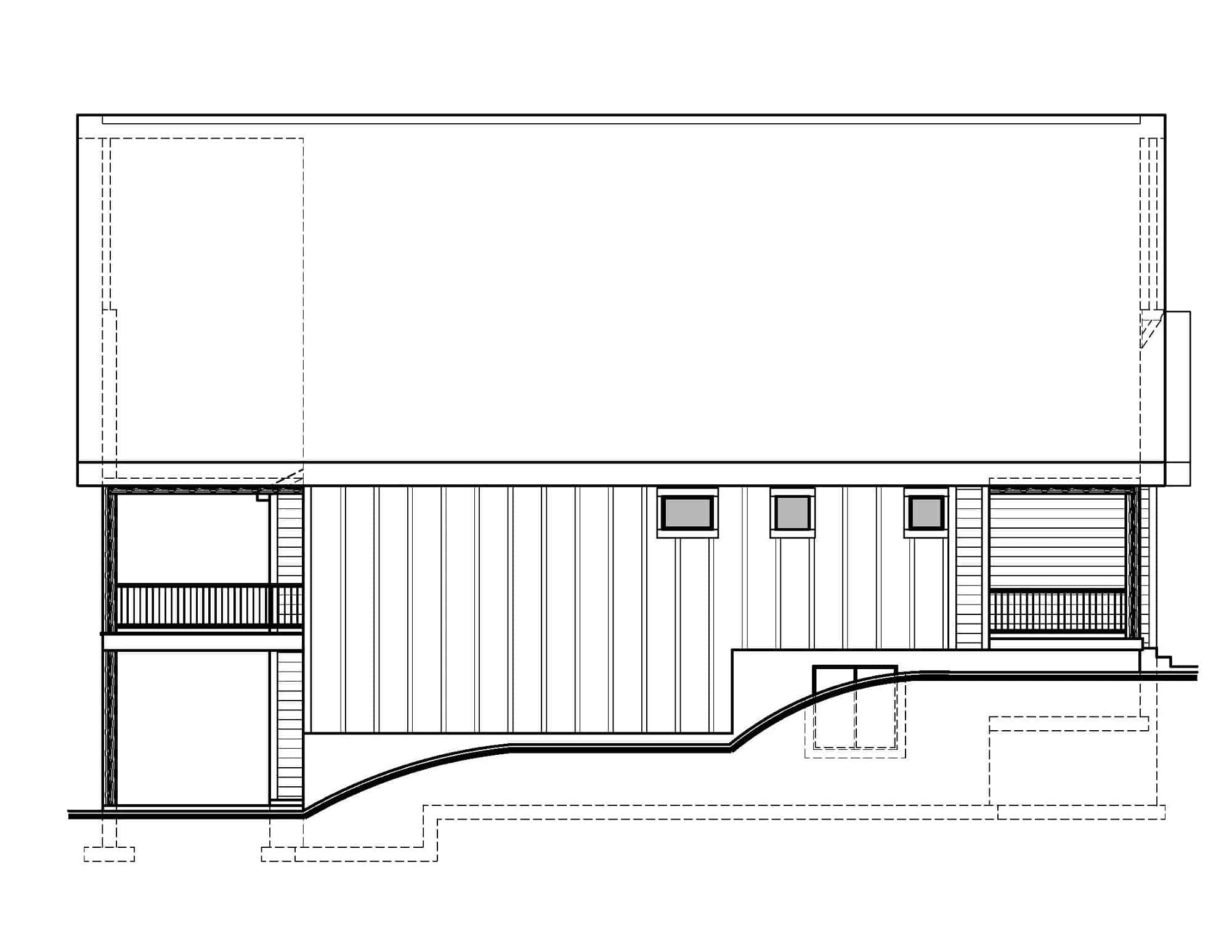Home Plan Left Elevation of this 5-Bedroom,3688 Sq Ft Plan -208-1033