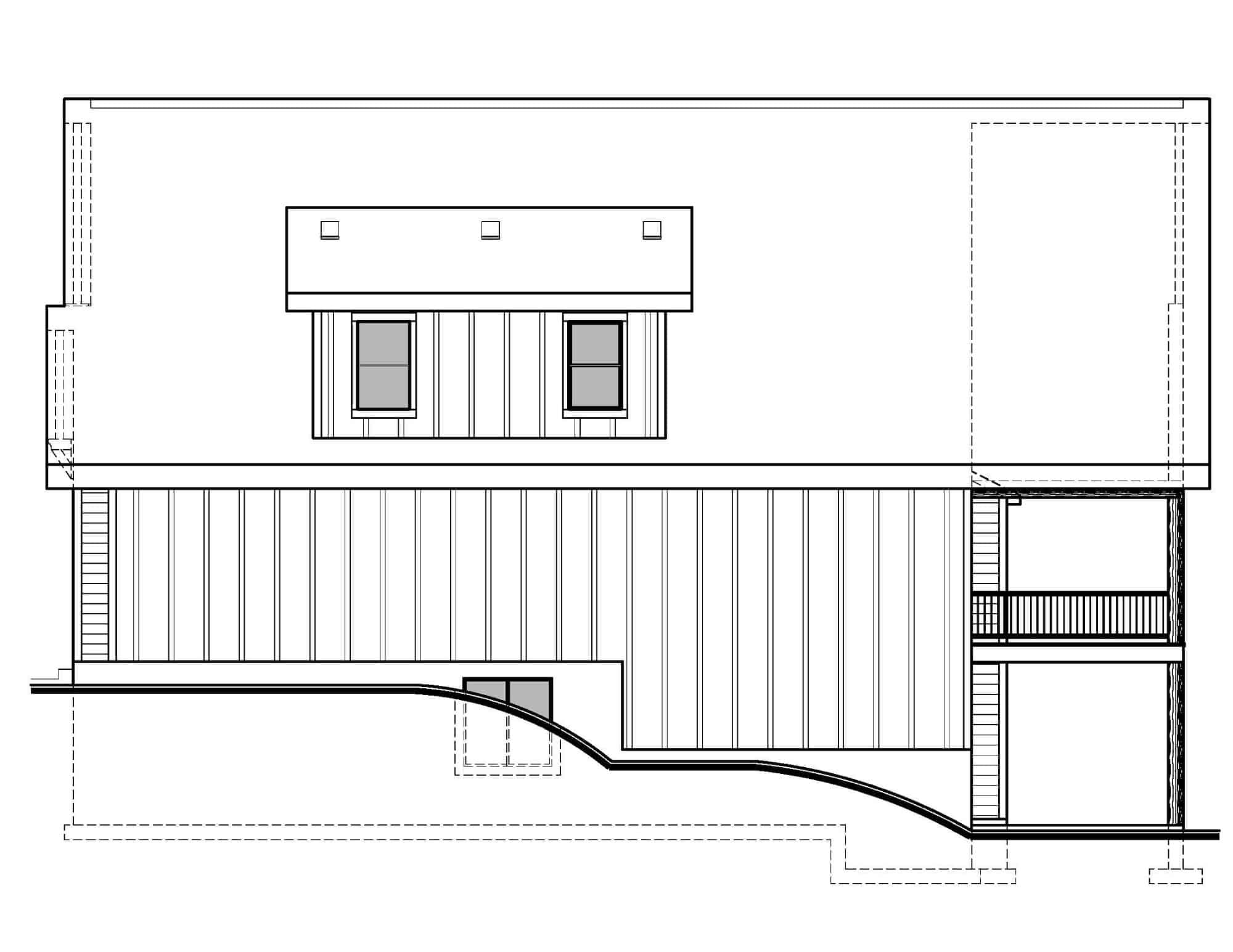 Home Plan Right Elevation of this 5-Bedroom,3688 Sq Ft Plan -208-1033