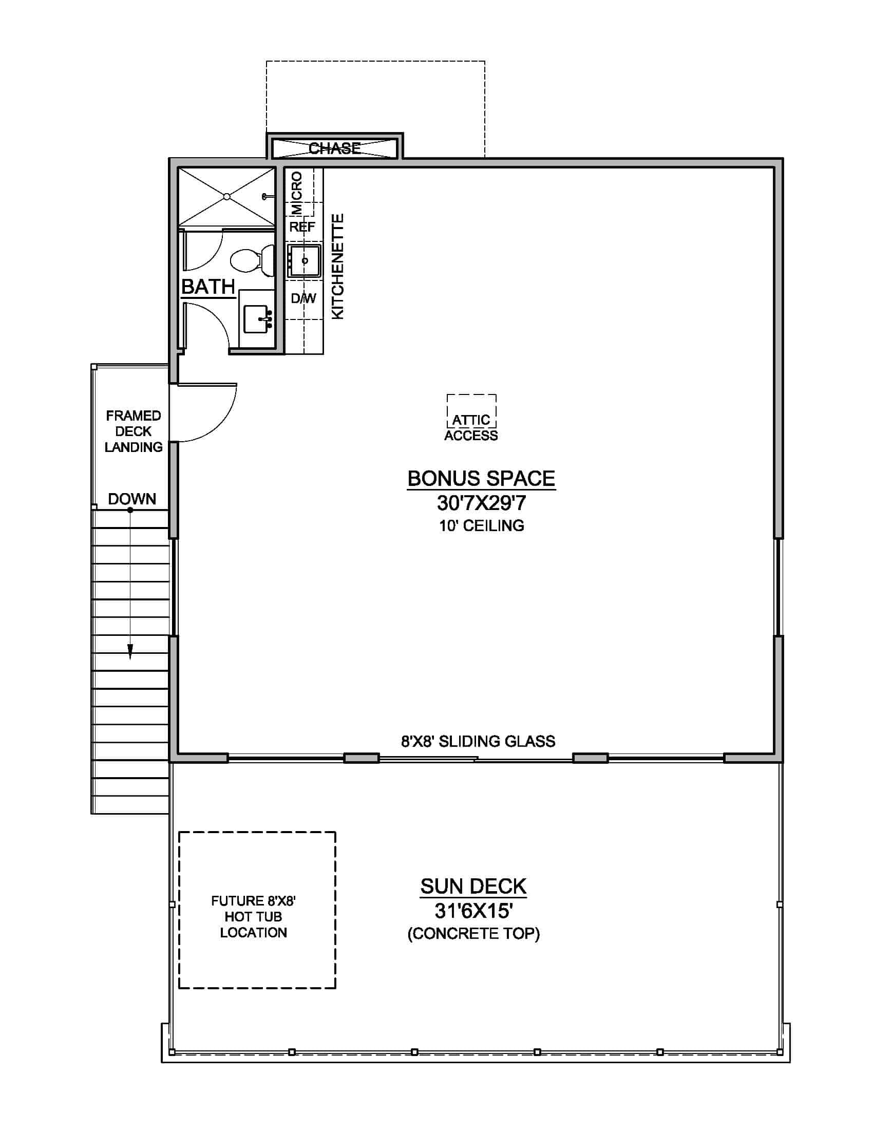 Upper Level of Garage w/Apartments Plan #208-1035