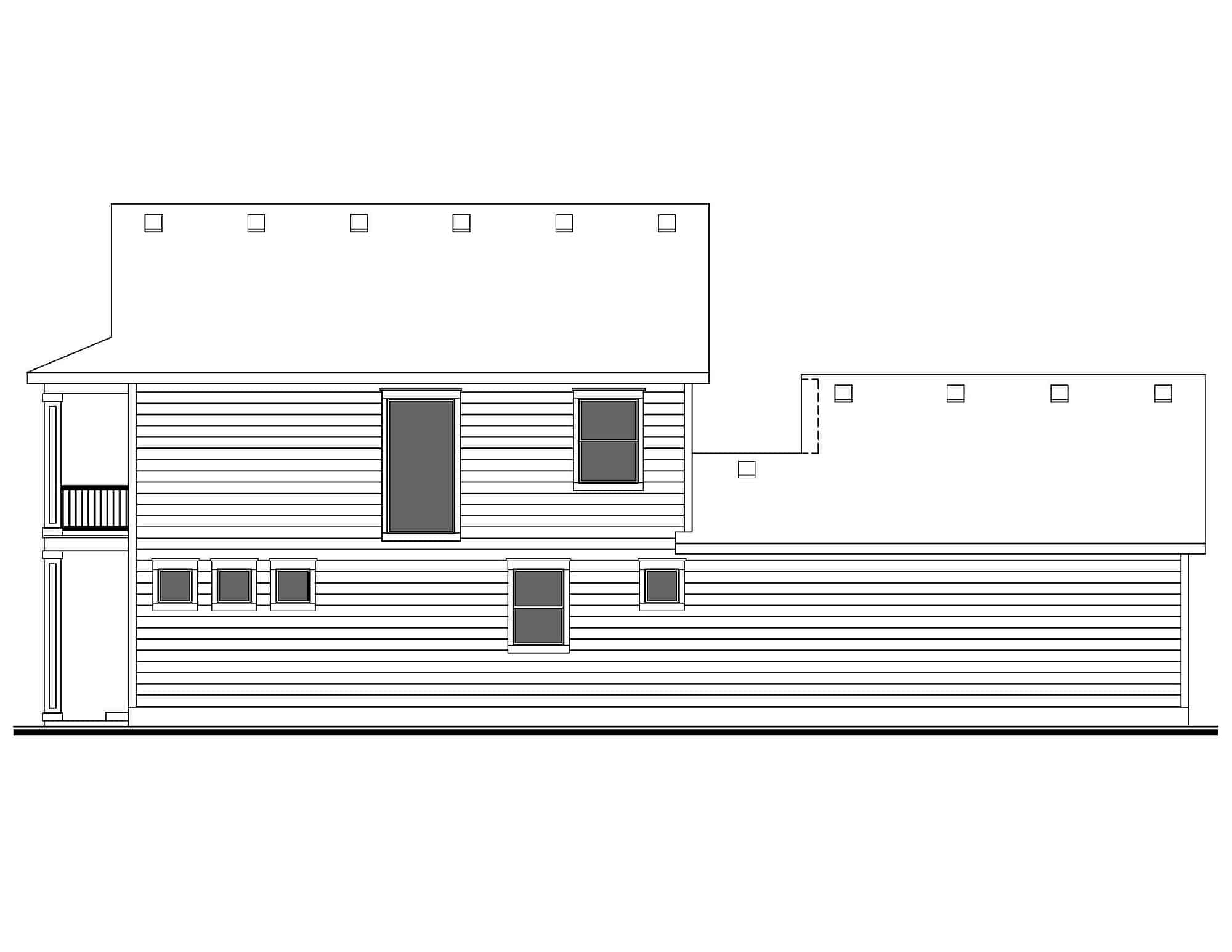 Home Plan Right Elevation of this 4-Bedroom,1730 Sq Ft Plan -208-1036