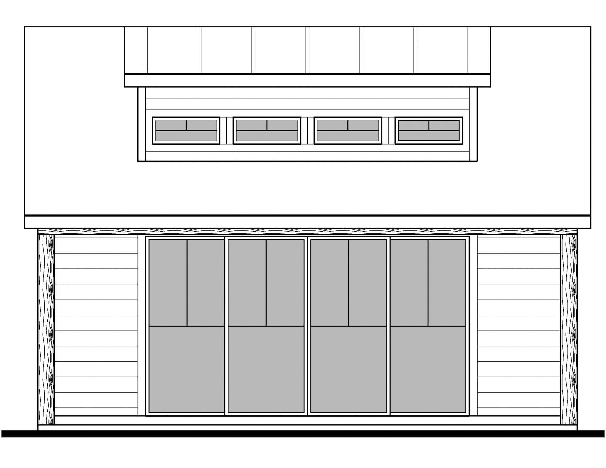 Home Plan Front Elevation of this 1-Bedroom,400 Sq Ft Plan -208-1037