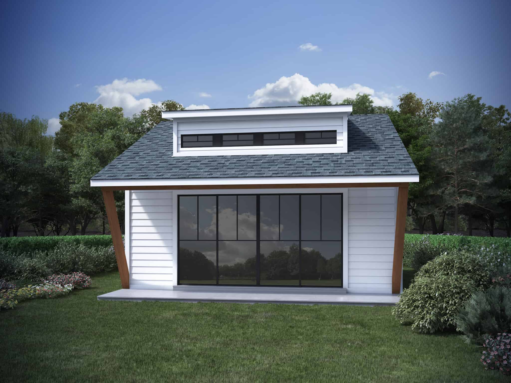 Front elevation of Cottage home (ThePlanCollection: House Plan #208-1037)