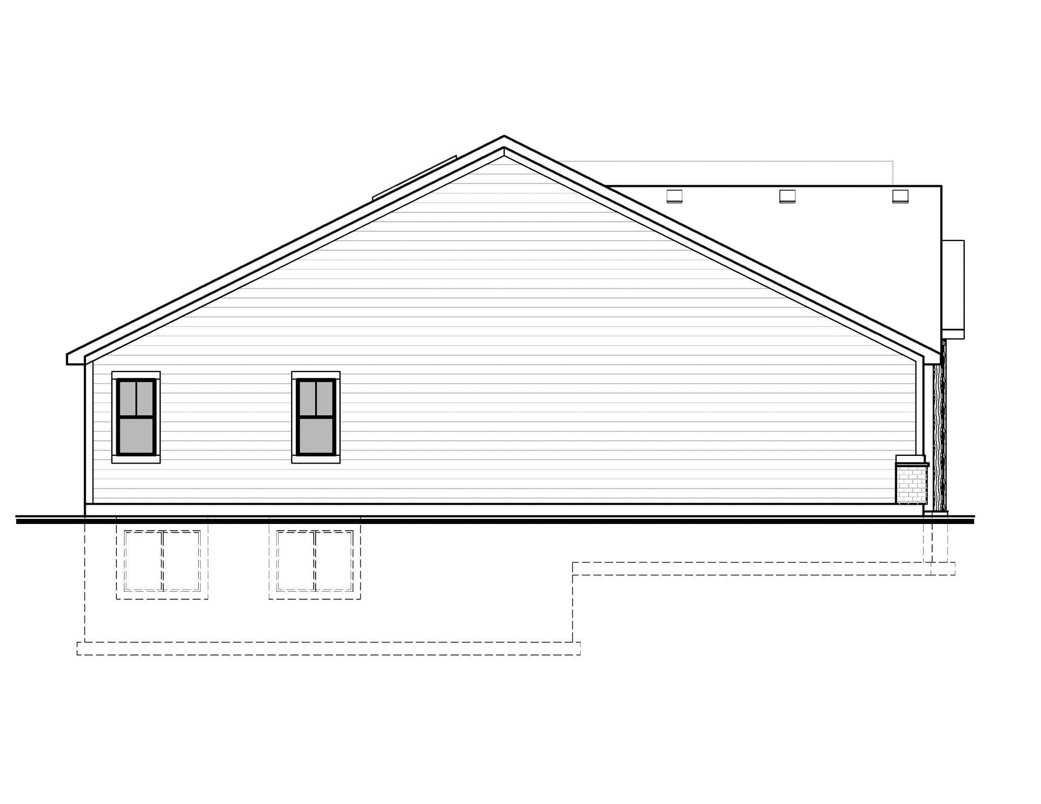 Home Plan Left Elevation of this 2-Bedroom,1726 Sq Ft Plan -208-1038