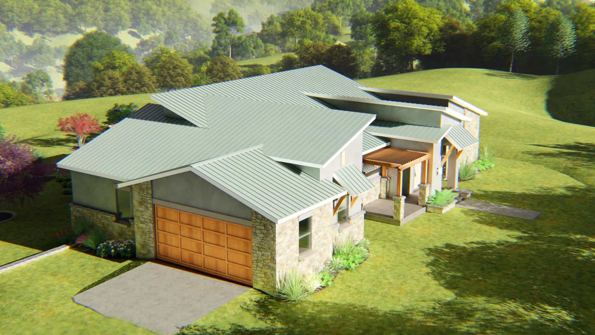 Aerial View of this 3-Bedroom, 2129 Sq Ft Plan - 209-1000