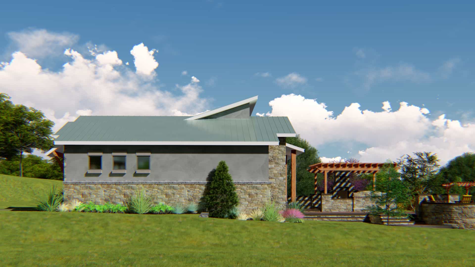 Right Side View of this 3-Bedroom, 2129 Sq Ft Plan - 209-1000