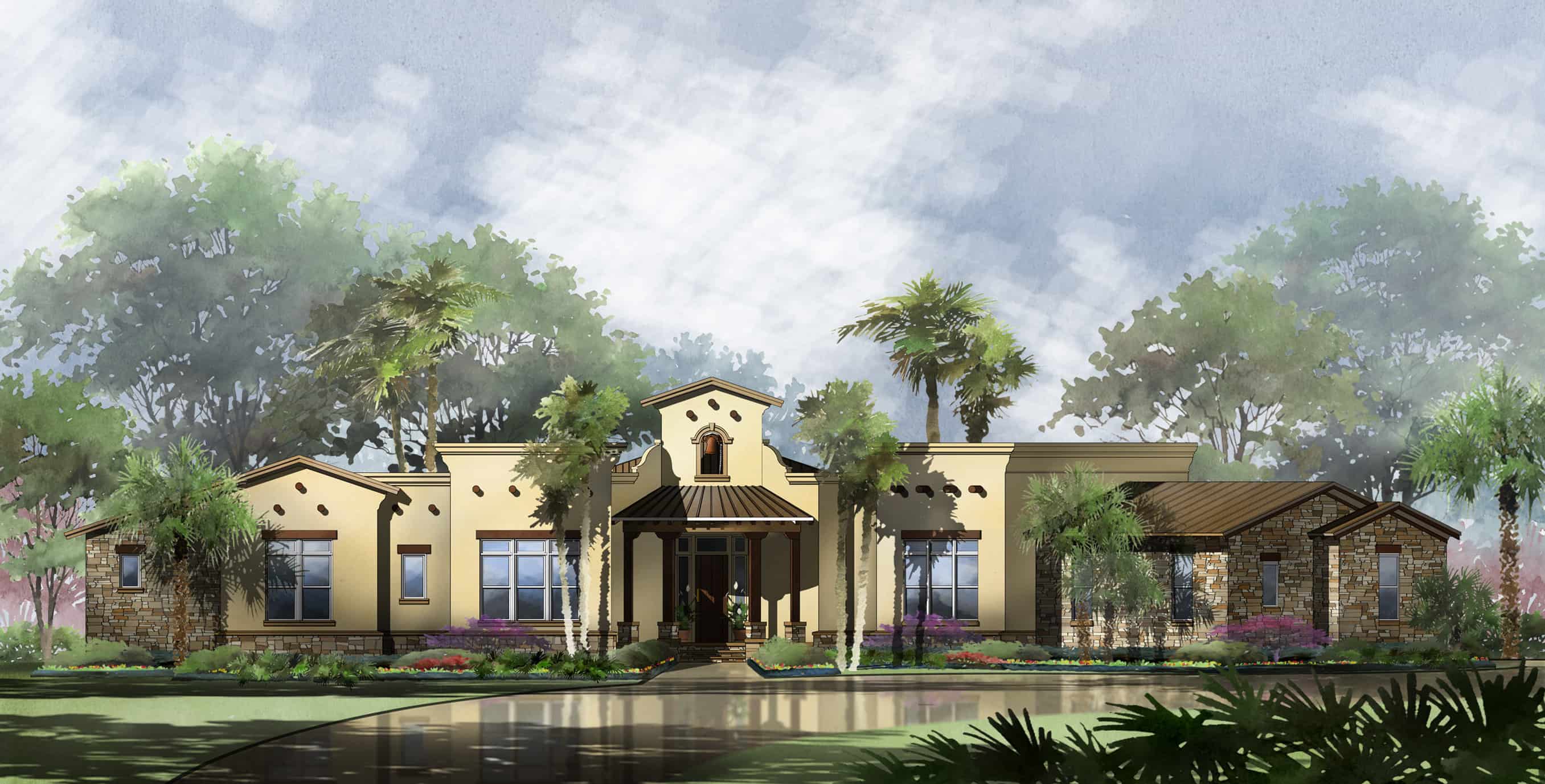 Front View of this 3-Bedroom, 2413 Sq Ft Plan - 209-1001