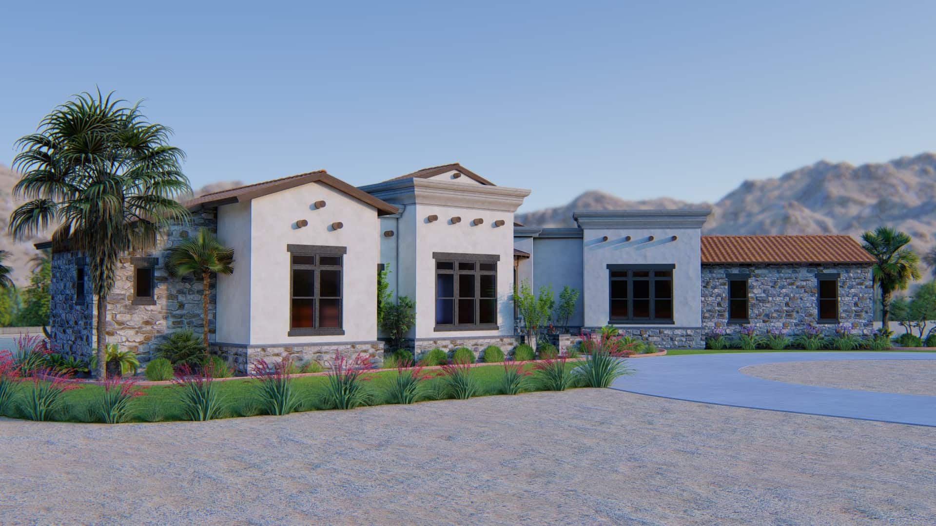 Left Side View of this 3-Bedroom, 2413 Sq Ft Plan - 209-1001