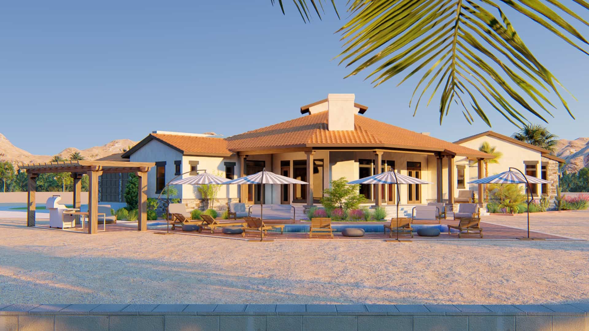 Rear View of this 3-Bedroom, 2413 Sq Ft Plan - 209-1001