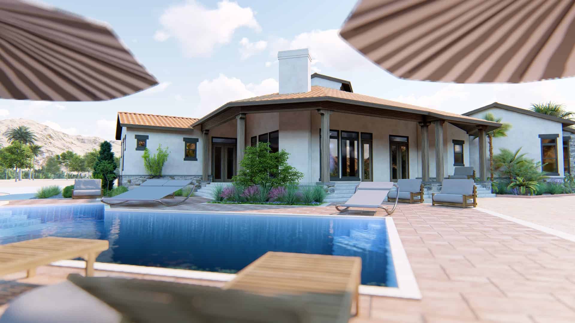 Pool of this 3-Bedroom, 2413 Sq Ft Plan - 209-1001