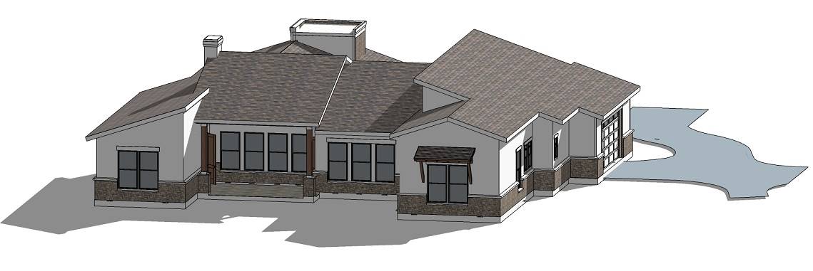 Rear View of this 4-Bedroom, 2713 Sq Ft Plan - 209-1003