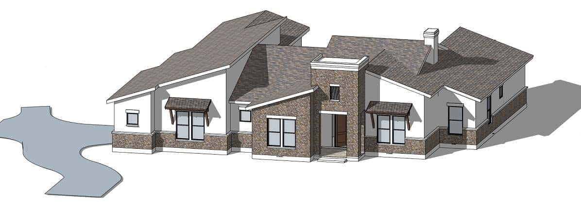 Front View of this 4-Bedroom, 2713 Sq Ft Plan - 209-1003