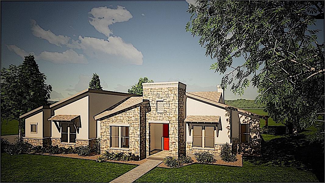 Front View of this 4-Bedroom, 2713 Sq Ft Plan - 209-1003