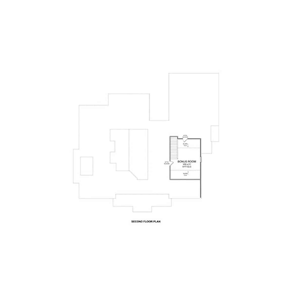 Bonus Room of Ranch Plan #209-1004