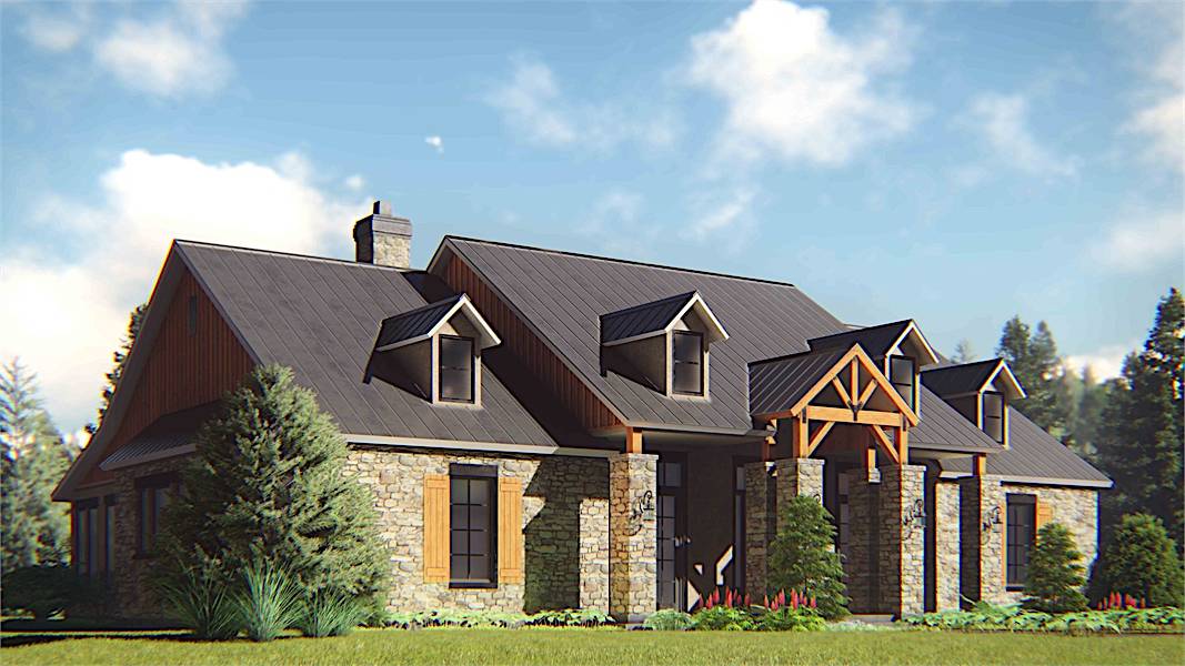 Left Side View of this 3-Bedroom, 2596 Sq Ft Plan - 209-1004