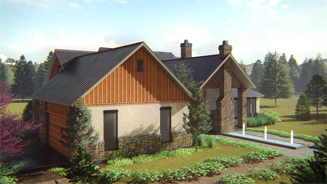 Rear View of this 3-Bedroom, 2596 Sq Ft Plan - 209-1004
