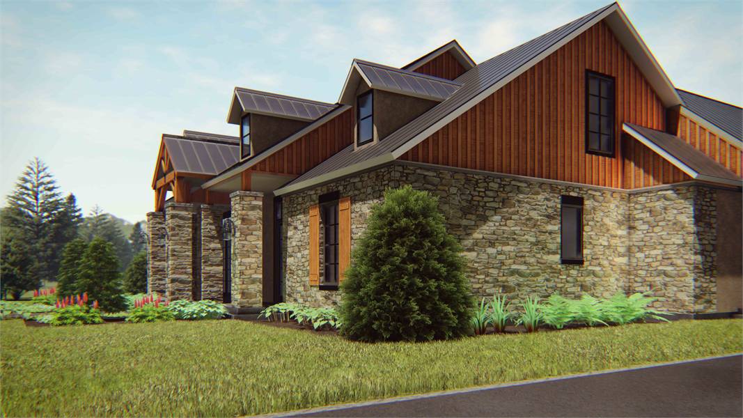 Right Side View of this 3-Bedroom, 2596 Sq Ft Plan - 209-1004