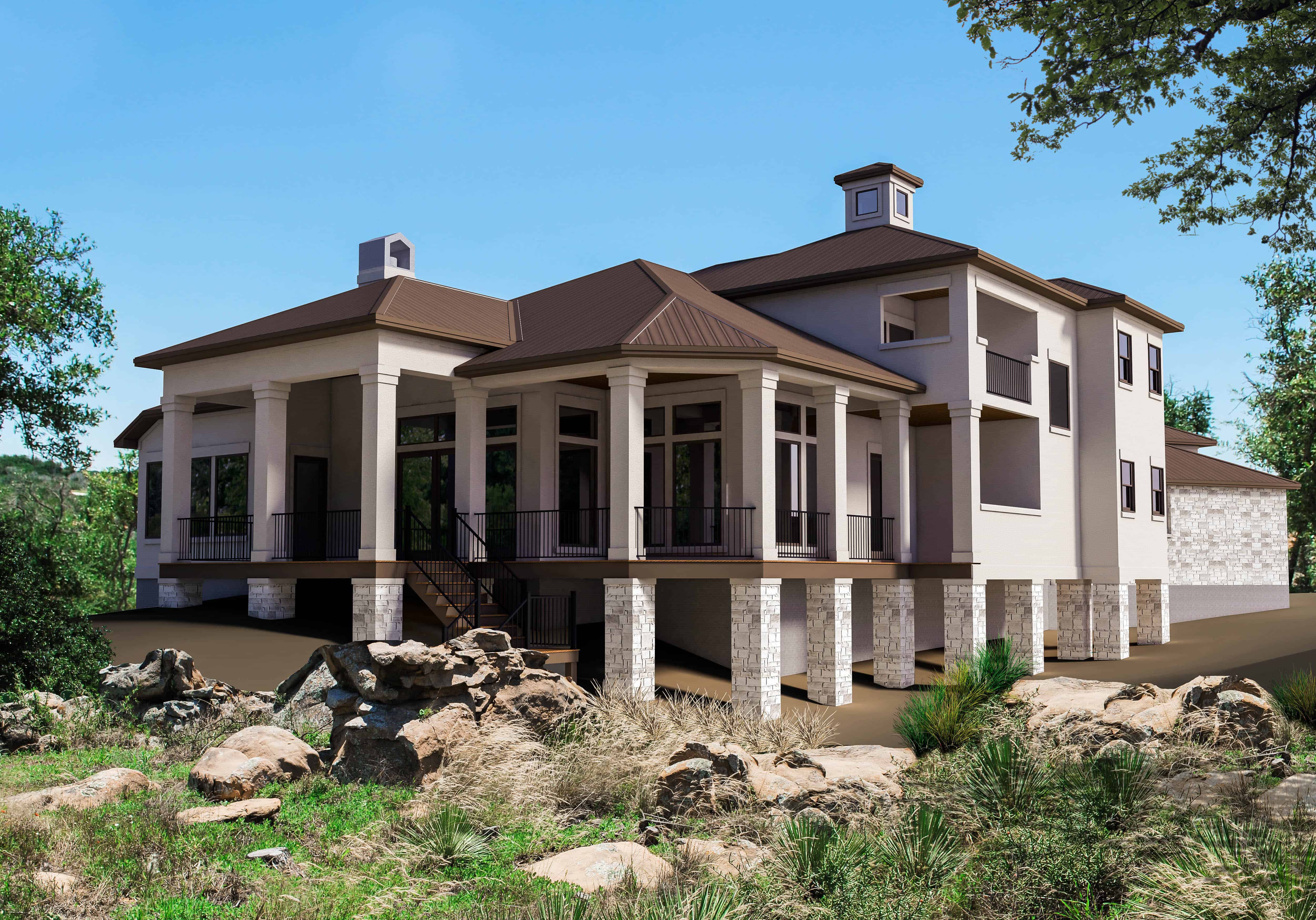 Rear View of this 4-Bedroom,2929 Sq Ft Plan -209-1005