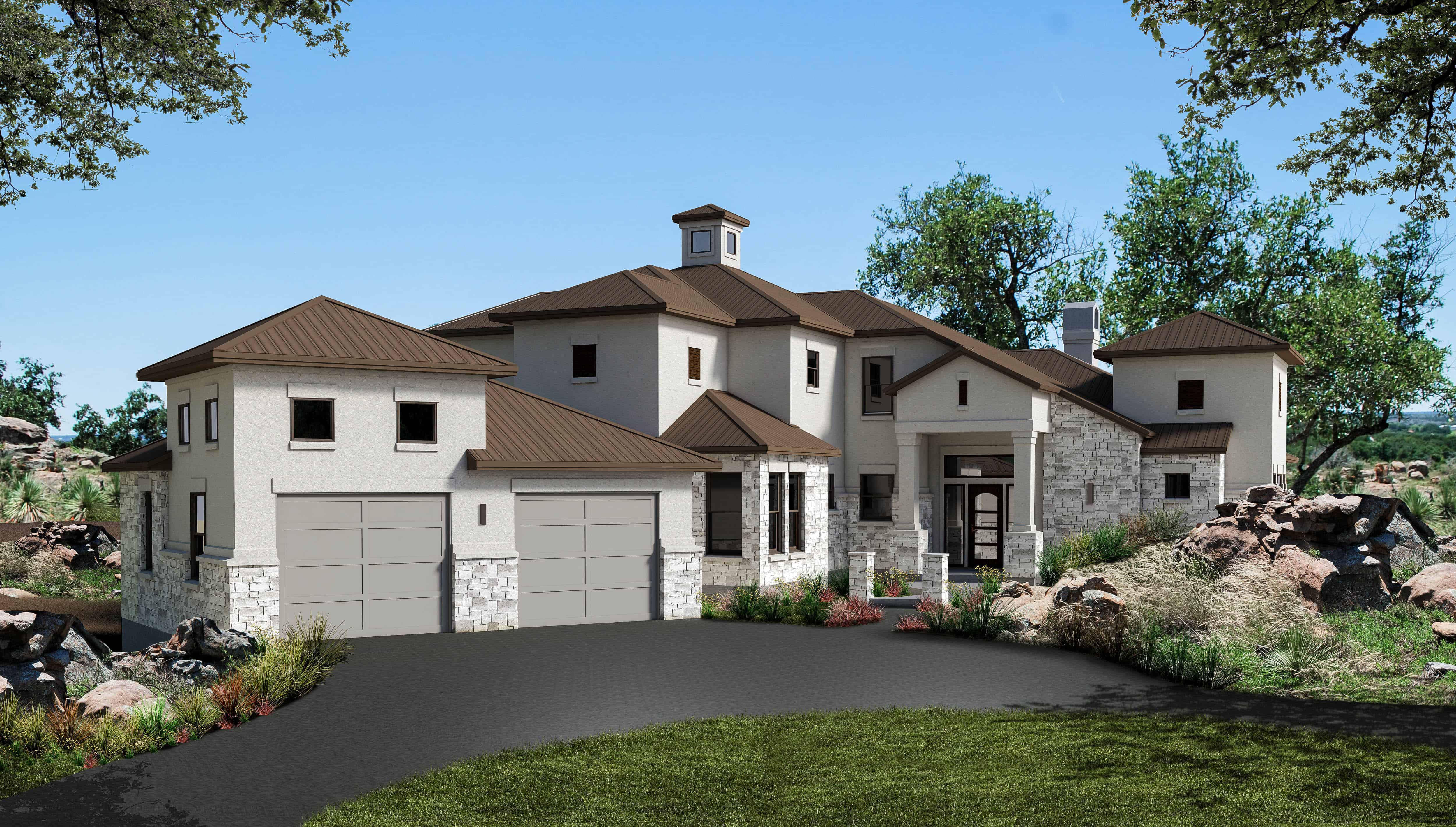 European style house design (ThePlanCollection: Plan #209-1005)