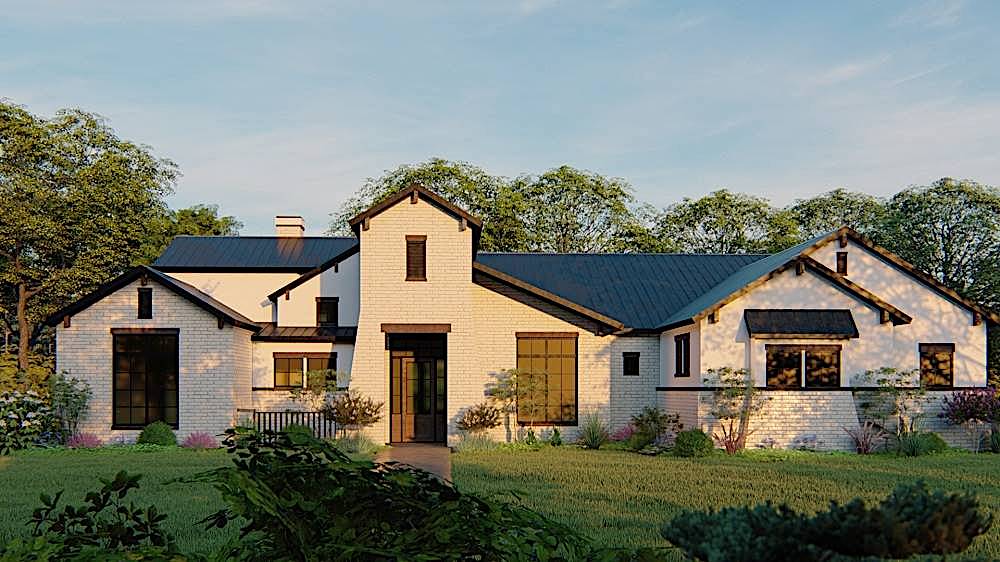 Front View of this 4-Bedroom, 3061 Sq Ft Plan - 209-1006