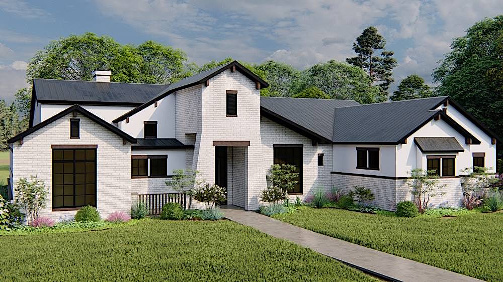 European style house (ThePlanCollection: Plan #209-1006)