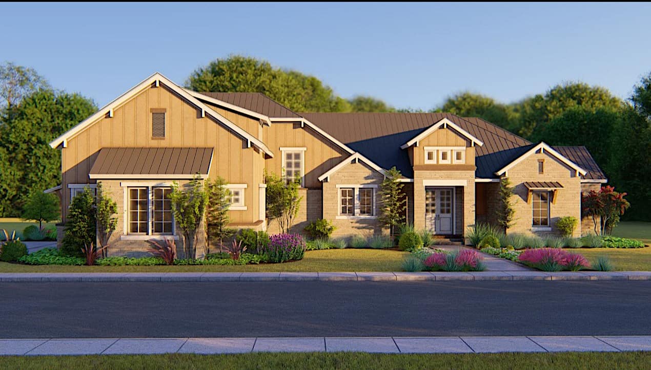 Luxury Country style house (ThePlanCollection: Plan #209-1008)