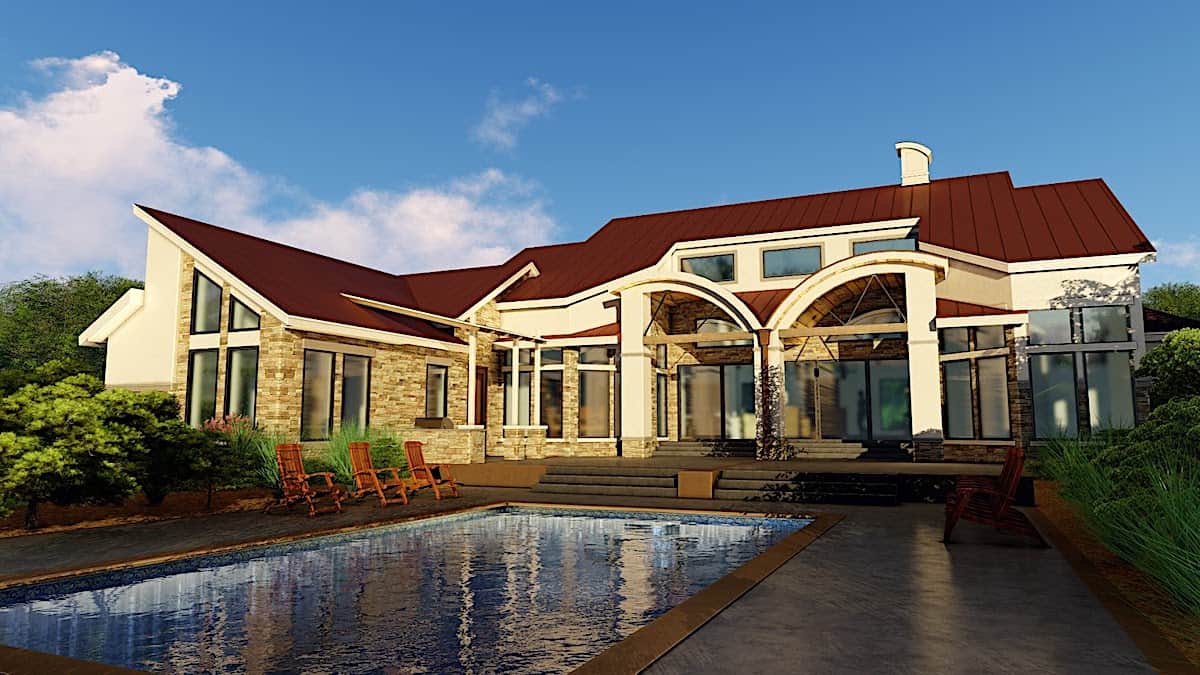 Pool of this 4-Bedroom, 3493 Sq Ft Plan - 209-1011