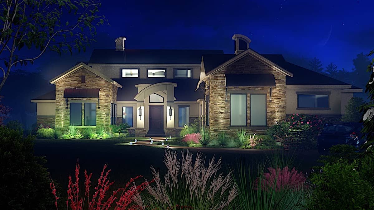 Home at Night of this 4-Bedroom, 3493 Sq Ft Plan - 209-1011