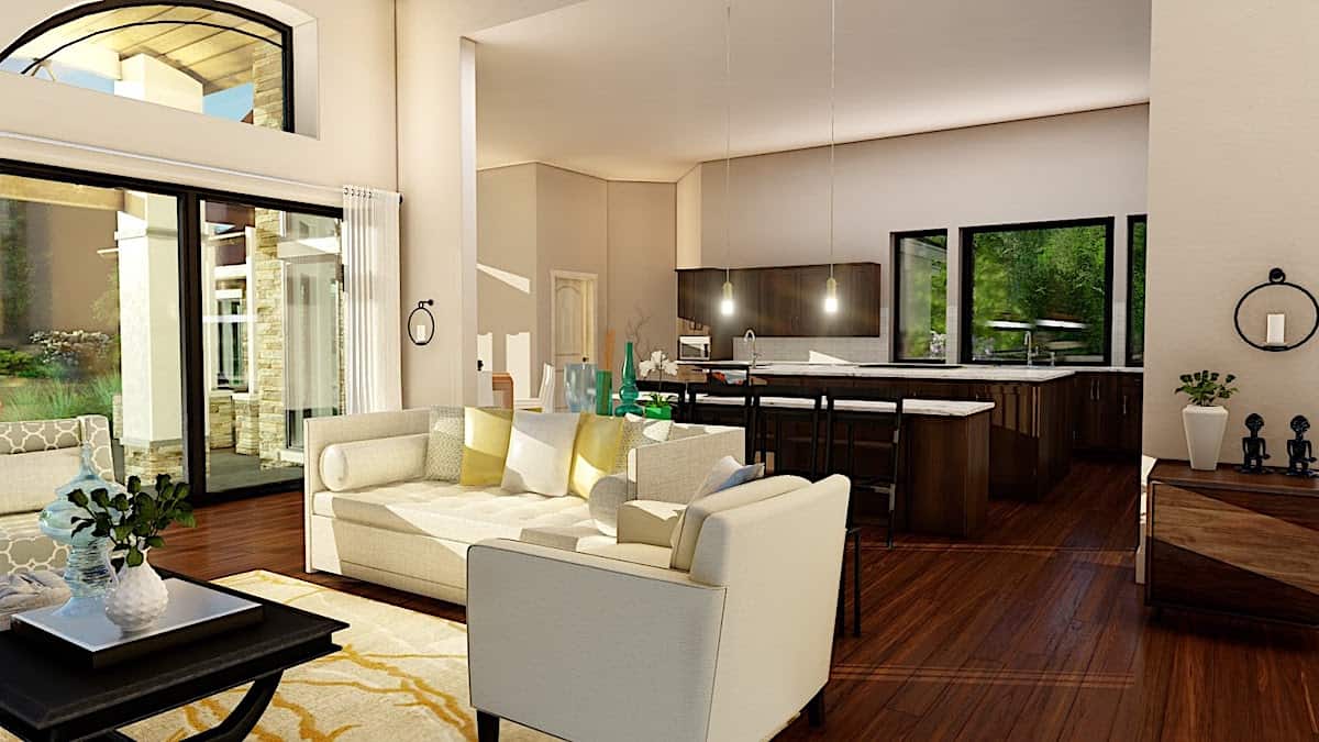 Living Room of this 4-Bedroom, 3493 Sq Ft Plan - 209-1011
