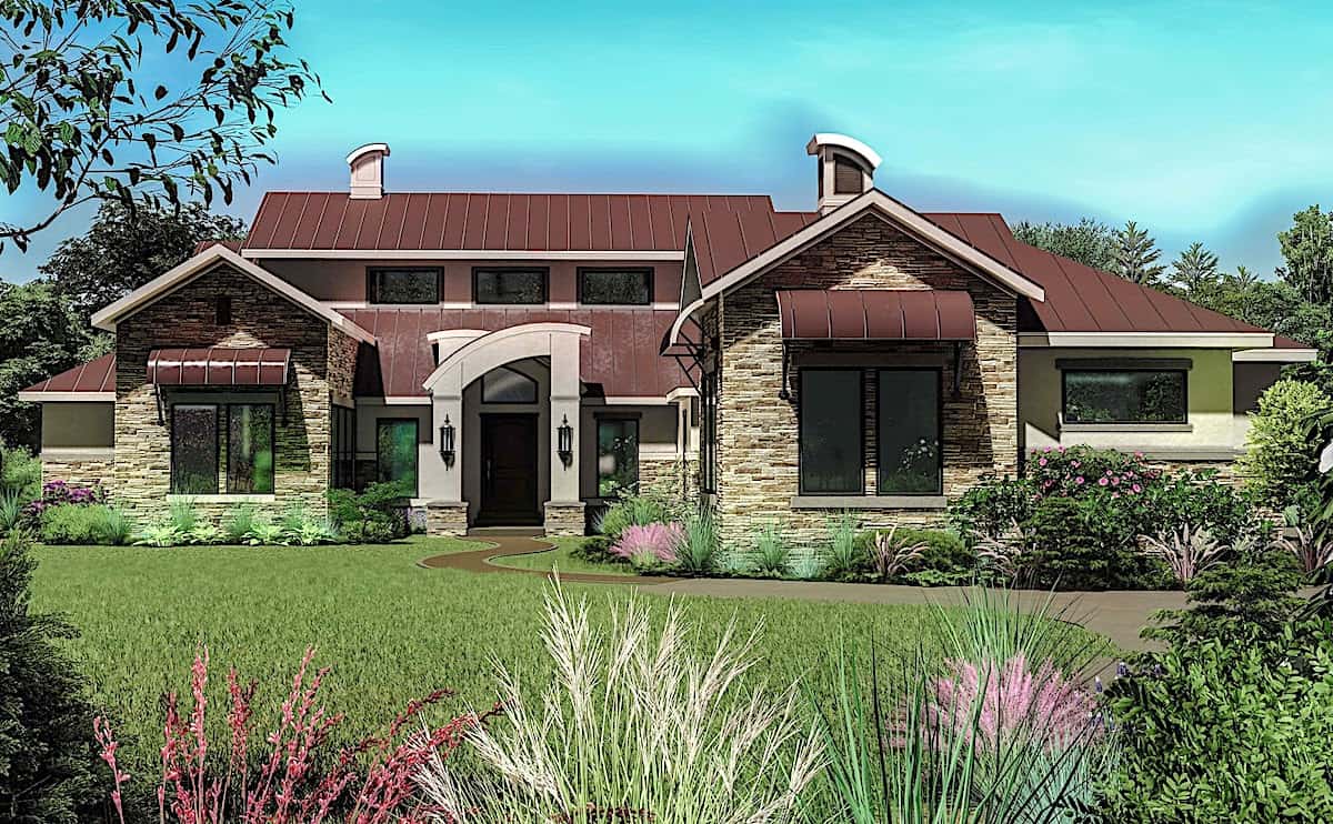 Contemporary Luxury house (ThePlanCollection: Plan #209-1011)