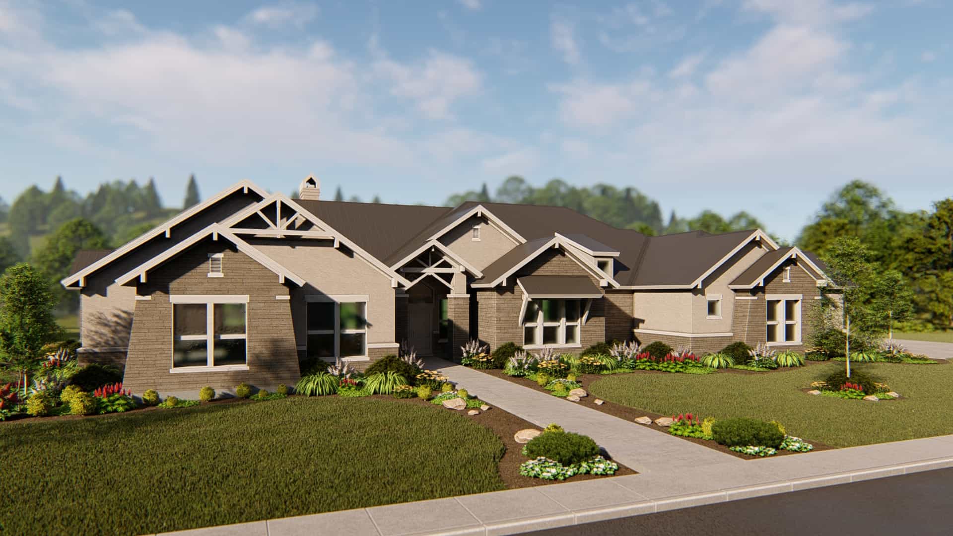 Left Side View of this 4-Bedroom, 4420 Sq Ft Plan - 209-1014