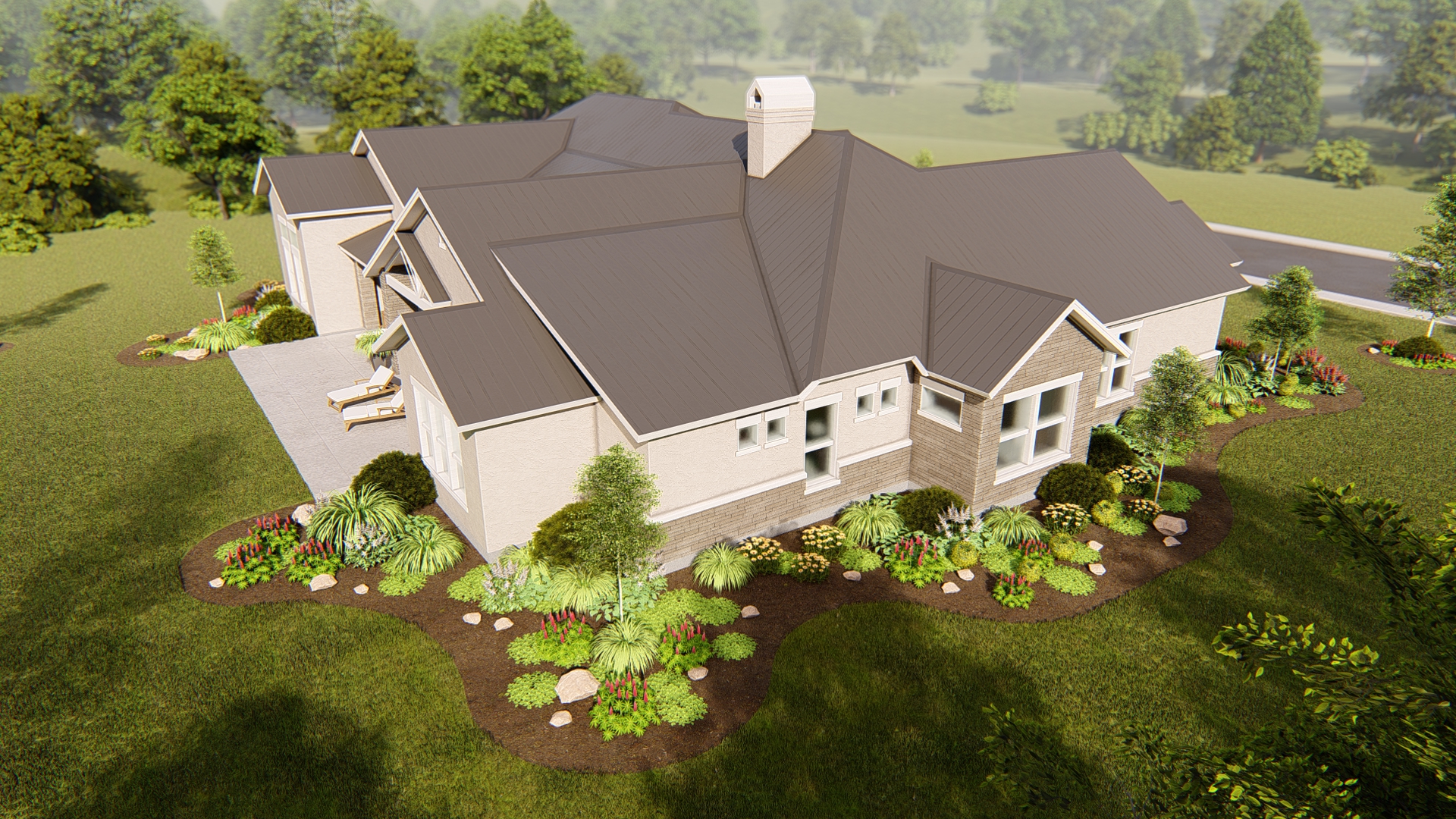 Left Side View of this 4-Bedroom, 4420 Sq Ft Plan - 209-1014